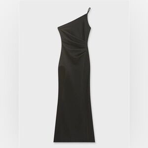 NWT Miss Selfridge Black One-Shoulder Maxi Dress | UK 4 / US 0